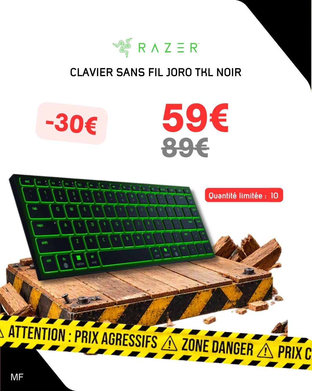 Clavier sans fil JORO noir