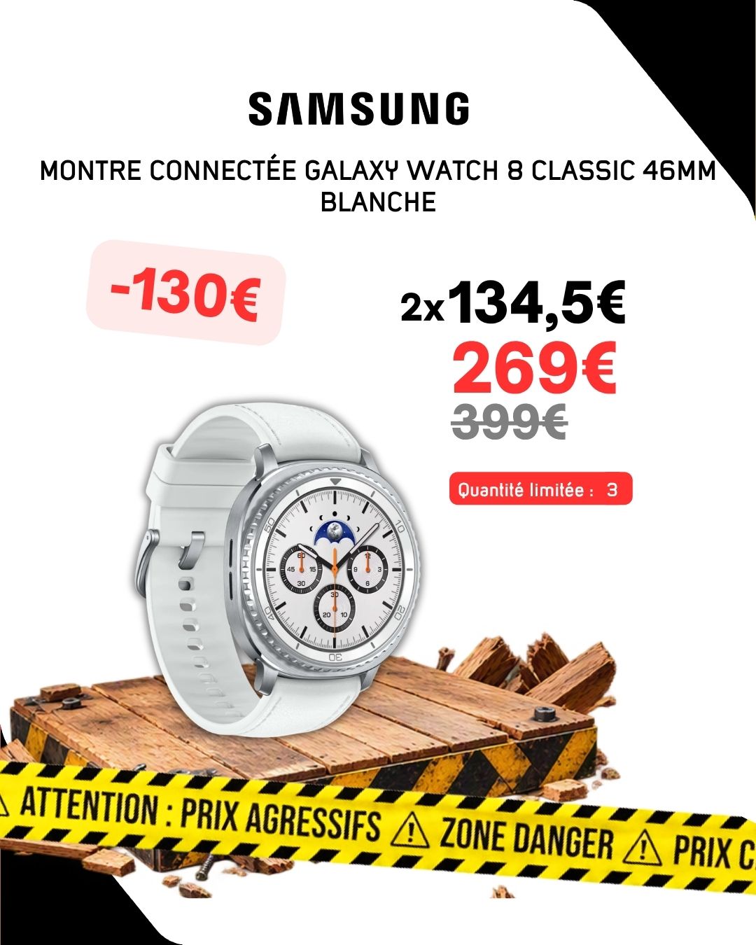 Montre connectée Watch8 Blanche